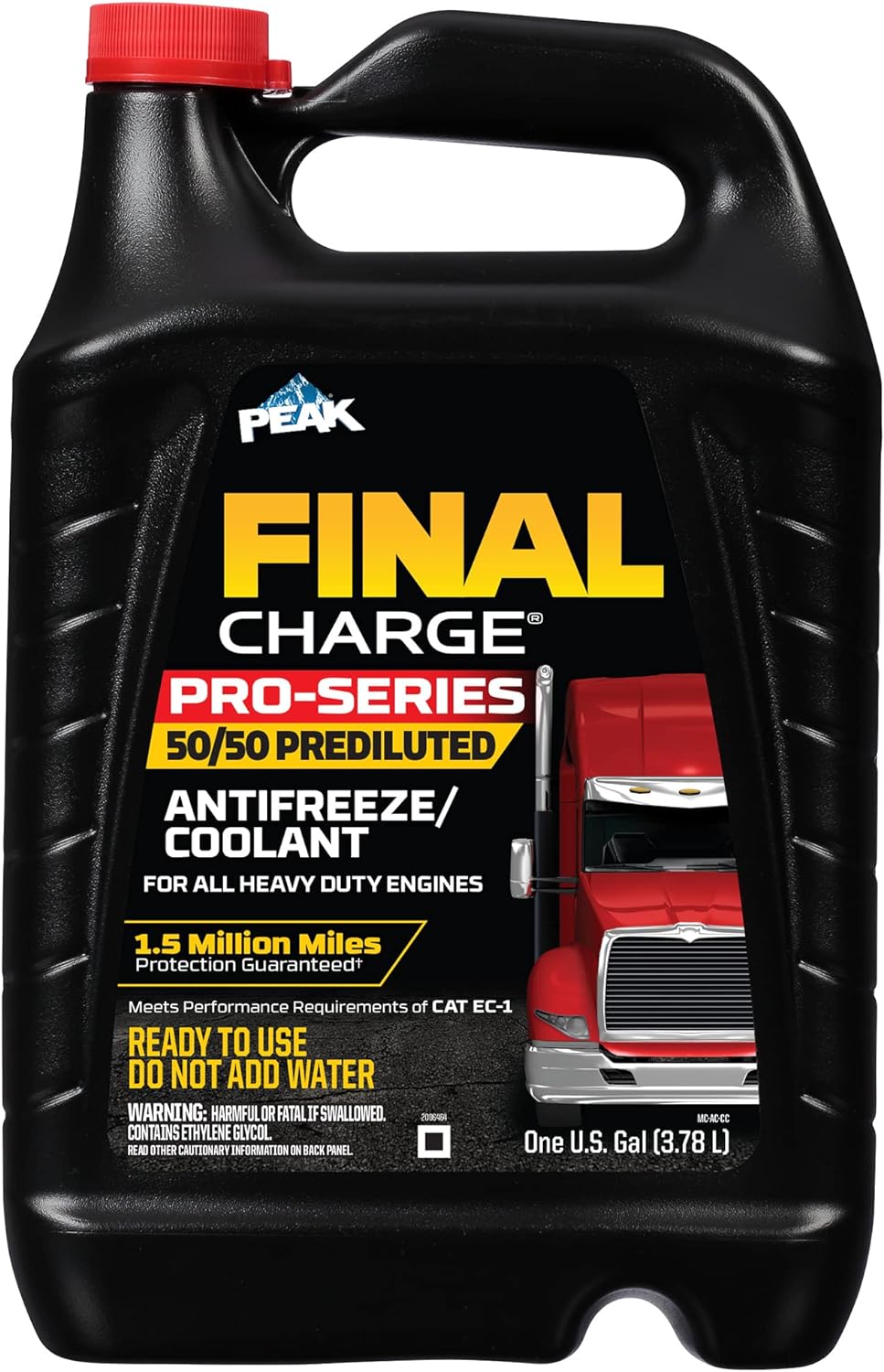 PEAK Final Charge PRO-Series 50/50 Prediluted Antifreeze and Coolant for All Heavy Duty Engine Cooling Systems 6/1 GAL